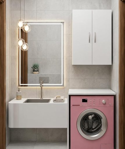 Makinası Üst Dolabı 75 * 60 Banyo Dolabı