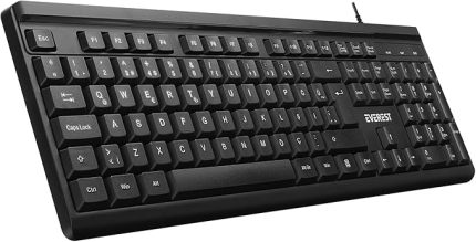 KB-741 Q Klavye Siyah/Gri USB 2 Metre Bakır Kablolu Tamamen Türkçe Örgülü Kablolu (Q Klavye Türkçe)