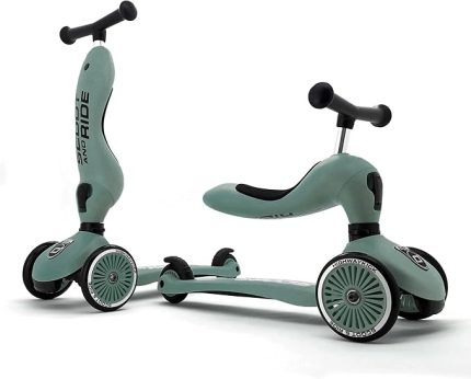 & Ride Highwaykick 1 Oturaklı Çocuk Scooter Yeşil 160629-96269 | 1-5 Yaş | Dayanıklı Yapı | Kompakt Tasarım | Pürüzsüz Sürüş