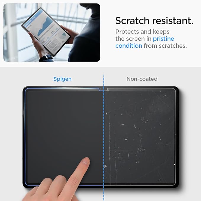 Galaxy Tab S10 Plus / S9 Plus ile Uyumlu Kolay Kurulum Cam Ekran Koruyucu GLAS.tR EZ Fit HD Şeffaf - AGL06999 (Spigen TR Garantili) - Görsel 4