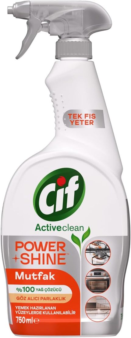 Power & Shine Sprey Mutfak İçin Temizleyici ve Yağ Çözücü 750 ML