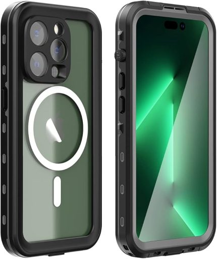 iPhone 14 Pro (6.1) ile Uyumlu Kılıf Su Geçirmez Toza Dayanıklı IP68 Sertifikalı 360 Tam Koruma Kapak [ 360 Tam Koruma, Deniz Altı Resim ve Video Çekimi, Korumalı, Suya Toza Dayanıklı ]