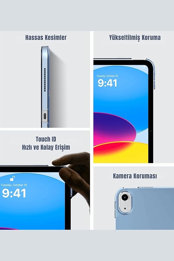 11. Nesil A16 2025 ile Uyumlu 11 inç Kalem Bölmeli Standlı Fuchsia Tri Folding Tablet Kılıfı - Görsel 4