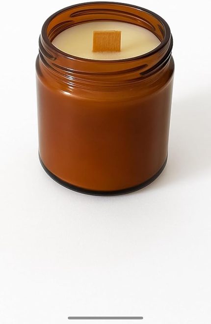 & Lavanta Kokulu Sinek Savar Kovucu Ahşap Fitil Doğal Soya Mum 200 ml Kutulu Hediyelik Mum