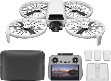 Flip Fly More Combo DJI RC 2 GL Drone Gri | Yetişkinler için 4K UHD Kameralı Drone, Palm Kalkış, Otomatik Dönüş, Akıllı Uçuş, 93 Dakika Uçuş Süresi için 3 Pil