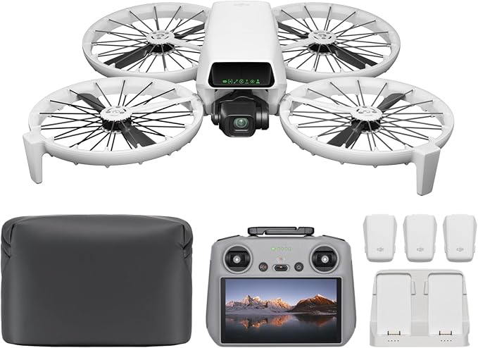 Flip Fly More Combo DJI RC 2 GL Drone Gri | Yetişkinler için 4K UHD Kameralı Drone, Palm Kalkış, Otomatik Dönüş, Akıllı Uçuş, 93 Dakika Uçuş Süresi için 3 Pil