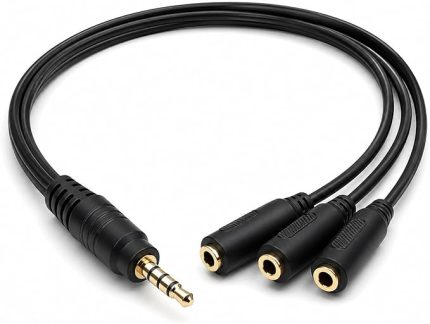 PX-3AUX 3’lü Stereo Çoklayıcı, 3.5 mm AUX Jak Splitter Kablo, 1 Erkek Giriş 3 Dişi Çıkış, Kulaklık Hoparlör Telefon PC Araç Ses Paylaşım Adaptörü