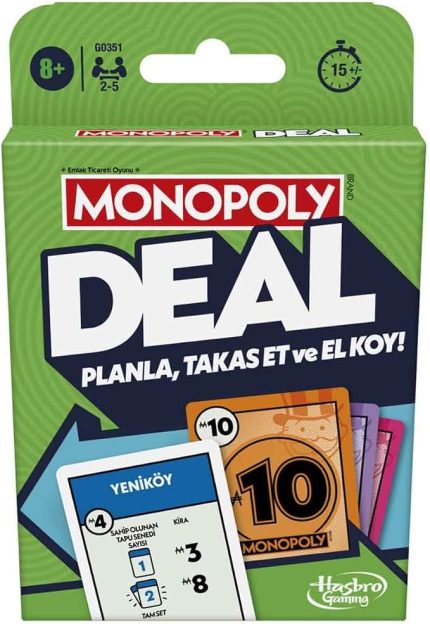 Deal Kart Oyunu | Hızlı Oynanan Kart Oyunu | Aileler ve Çocuklar İçin Eğlenceli Oyun | 8 Yaş ve Üzeri | 2-5 Oyuncu | 15 Dakika | Seyahat Oyunu | Türkçe Versiyon