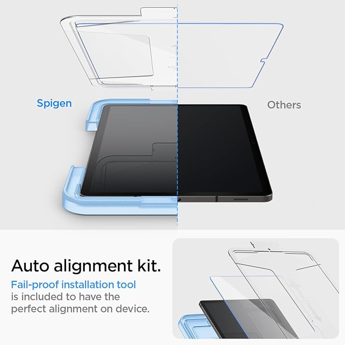 Galaxy Tab S10 Plus / S9 Plus ile Uyumlu Kolay Kurulum Cam Ekran Koruyucu GLAS.tR EZ Fit HD Şeffaf - AGL06999 (Spigen TR Garantili) - Görsel 3