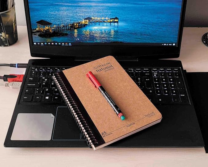 Natural Journal A5 Spiralli Sert Kapak Defter – 80 Yaprak (160 Sayfa), Çizgili – Günlük, Ofis ve Hediye Kullanımı İçin Not Defteri - Görsel 4