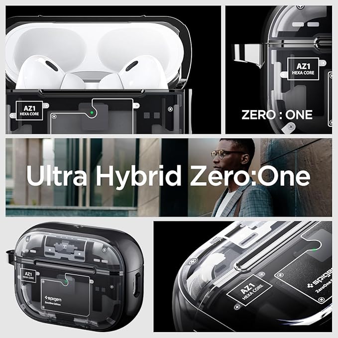 AirPods Pro (2.nesil) ile Uyumlu Kılıf Ultra Hybrid Zero One Black - ACS05593 - Görsel 2