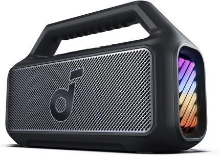 Boom 2 Bluetooth 5.3 Hoparlör, 80W, BassUp 2.0, 24 Saat Pil Ömrü, IPX7 Su Geçirmez, LED Işık, USB-C, Siyah - A3138