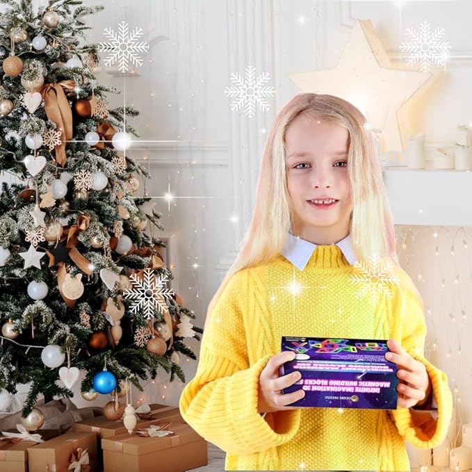 Deluxe Manyetik Blok Seti | STEM & Montessori Eğitim Seti | Okul Öncesi ve İlkokul Çocukları İçin Sınırsız Yaratıcılık | BPA İçermez | 3+ Yaş | 30 Parça - Görsel 3