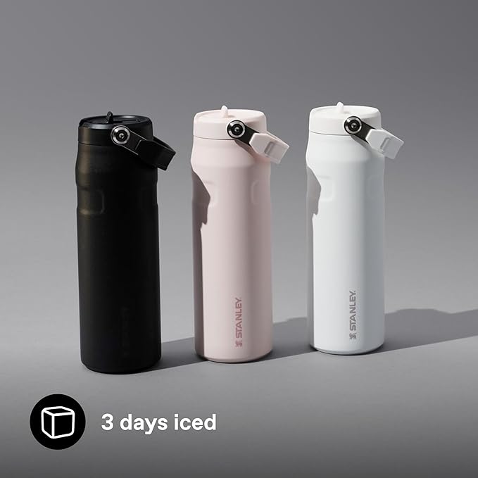 IceFlow™ Aerolight™ Flip Straw 2.0 Pipetli Termos Su Şişesi 0.7 Litre - Beyaz (Frost) | Paslanmaz Çelik - Görsel 4