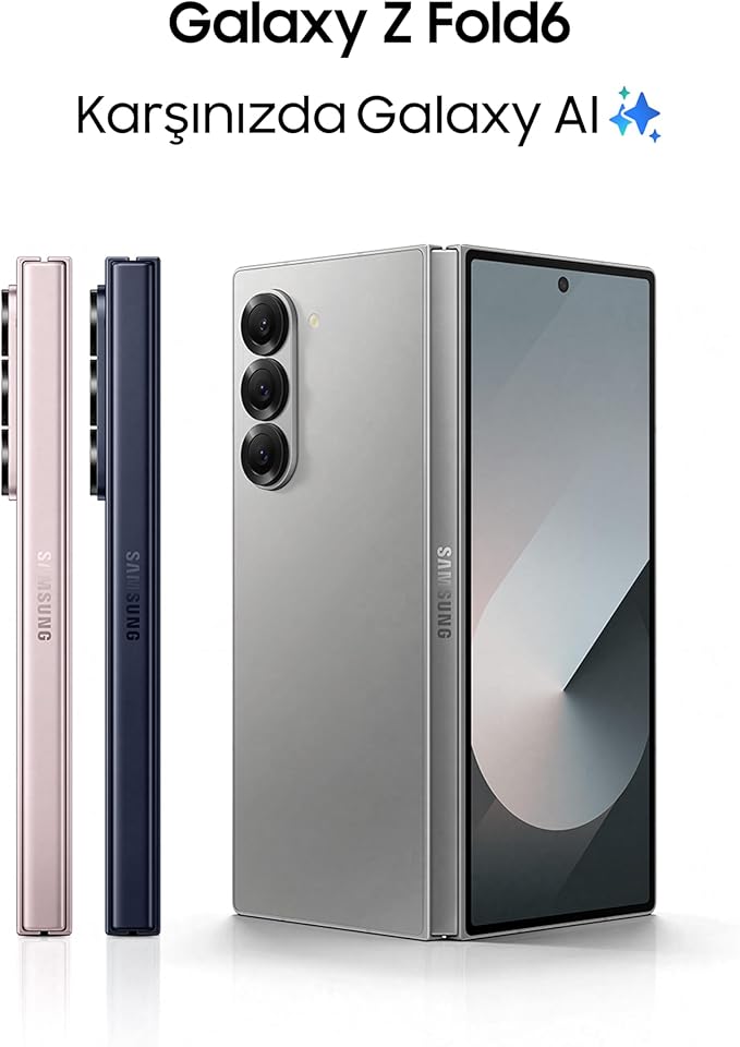Galaxy Z Fold6, Yapay Zeka (AI) Telefon, 12GB RAM, 256GB Hafıza, Gümüş, Android Akıllı Telefon, 50MP Kamera, Büyük Ekran, Çoklu Görev, S Pen, Uzun Pil Ömrü (Samsung Türkiye Garantili) - Görsel 2