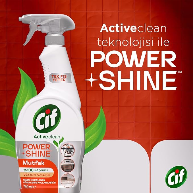Power & Shine Sprey Mutfak İçin Temizleyici ve Yağ Çözücü 750 ML - Görsel 4