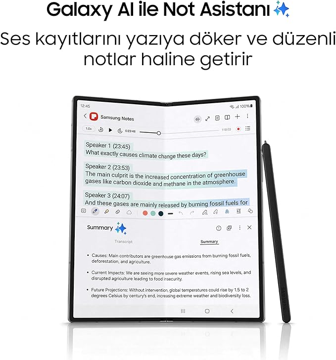 Galaxy Z Fold6, Yapay Zeka (AI) Telefon, 12GB RAM, 256GB Hafıza, Gümüş, Android Akıllı Telefon, 50MP Kamera, Büyük Ekran, Çoklu Görev, S Pen, Uzun Pil Ömrü (Samsung Türkiye Garantili) - Görsel 5