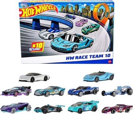 Wheels Oyuncak Arabalar, 10'lu Yarış Arabası Paketi, 1:64 Ölçekli Corvette, Lamborghini, McLaren ve Hot Wheels Originals içerir (Amazon'a Özel) | 10'lu Set 1:64 Ölçekli Araçlar, Hot Wheels Originals ve Resmi Lisanslı Arabalar İçerir