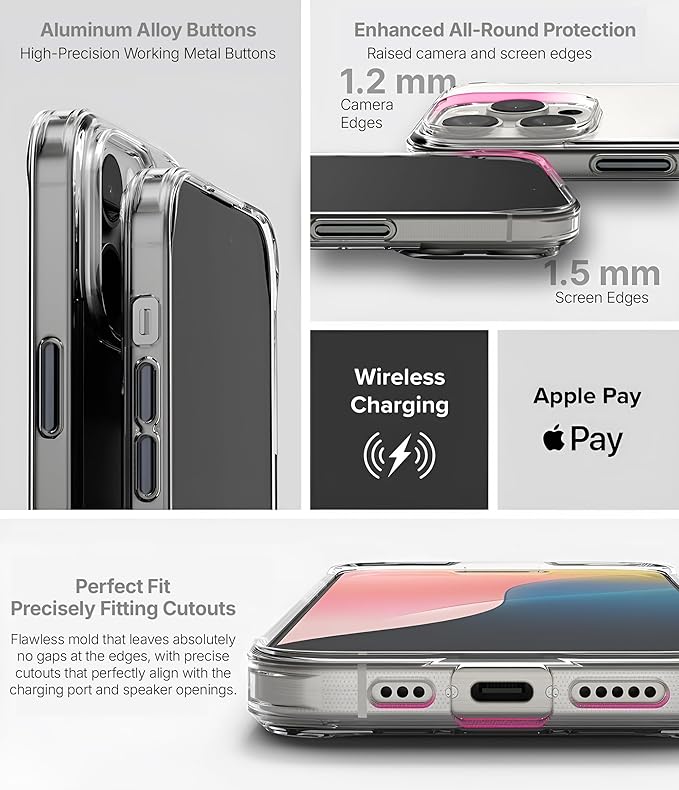 iphone 12 pro max ile Uyumlu SuperMatt Serisi Arkası Parmak izi Tutmayan Sert Mat Polikarbonat Kenarları Tpu Silikon Metal Tuşlu Premium Şeffaf Kılıf Kapak (Manyetik, 12 Pro Max) - Görsel 2