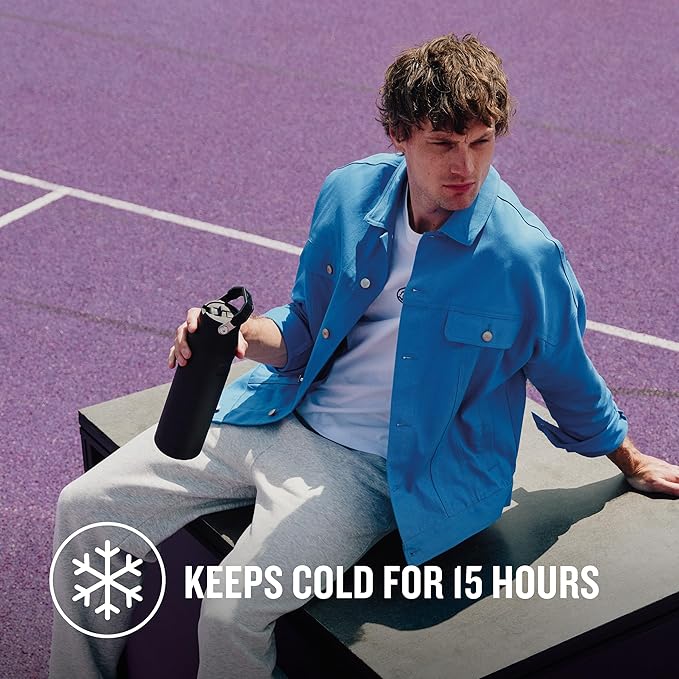 IceFlow™ Aerolight™ Flip Straw 2.0 Pipetli Termos Su Şişesi 1.06 Litre - Beyaz (Frost) | Paslanmaz Çelik - Görsel 4