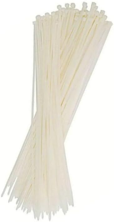 ADET Beyaz Elektrik Kablosu Kablo Bağı Klips Plastik Kelepçe Cırt Cırt Kelepçe 25 Cm-3.6 Mm (100, Beyaz)