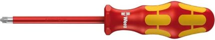 165 i PZ/S VDE Yalıtımlı Tornavida, Yıldız-Düz, Pozidriv / Düz Vidalama için, PZ/S 1 x 80 mm, 05006190001