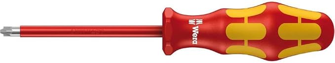 165 i PZ/S VDE Yalıtımlı Tornavida, Yıldız-Düz, Pozidriv / Düz Vidalama için, PZ/S 1 x 80 mm, 05006190001