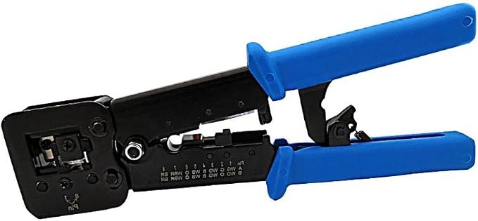PX-8060Y RJ45/RJ11 CAT6 Yeni Nesil Jak Pense, 8P8C RJ45 ve 6P4C RJ11 Uyumlu Network Telefon Kablo Ucu Sıkma Pensesi, Kablo Kesme Soyma Kilitli Yaylı Jak Çakma Pense - Görsel 5