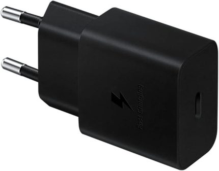Hızlı Şarj Adaptörü (USB Type-C 15 Watt) EP-T1510 Veri Kablosu ile | Orijinal Samsung 15 W Şarj Cihazı, USB-C Bağlantı Noktası, Kablo Dahil