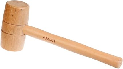 Tokmak, El Yapımı Doğal Ağaç, Marangozluk Tokmağı, Gemicilik El Aleti, Mutfak, Kuruyemiş ve Zanaat İçin, Ergonomik Saplı, Tahta, Dayanıklı Yapı