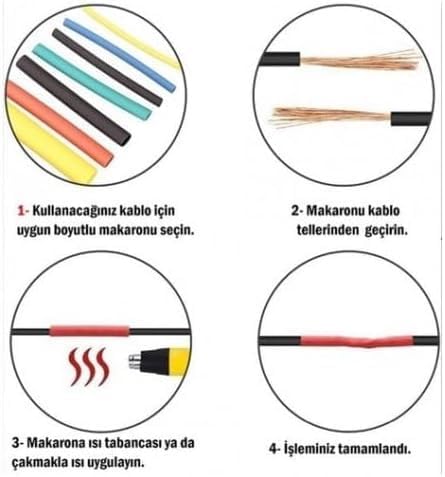 Kablo Koruyucu 530 Parça Isıyla Daralan, Elektrik Kablosu Isıya Dayanıklı Koruyucu Set Kutulu YÜKSEK TUTUŞ KALİTESİ - Görsel 4