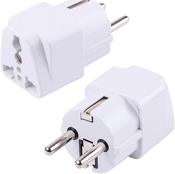 Uluslararası Seyahat Adaptörü 2’li Set, Tip C Avrupa, Tip G İngiltere Adaptör Fişi, 150 Den Fazla Ülke Uyumu, Çoklu Uç Fiş Desteği, Hac, Umre, ABD, AB, İngiltere, Avustralya Priz Dönüştürücü - Görsel 3