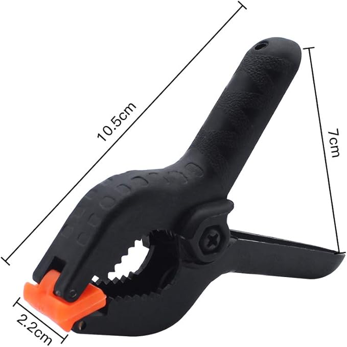 adet yaylı kıskaç, 10,5 cm, plastik sıkıştırma kelepçesi, tutkal mengenesi, yay kelepçesi, kendin yap aleti, hızlı germe kelepçesi, muslin ahşap işleme, fotoğraf stüdyosu, sanat, el işi için - Görsel 2