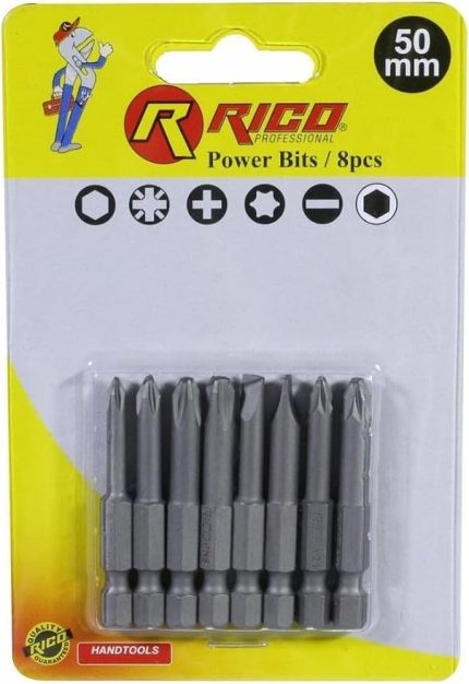 005-KK1130 PH-SL-PZ Düz ve Yıldız Matkap Ucu Seti 8 Parça, 50 mm
