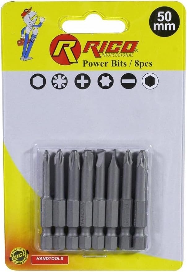005-KK1130 PH-SL-PZ Düz ve Yıldız Matkap Ucu Seti 8 Parça, 50 mm
