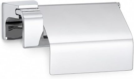 Banyo F1 Model Lüx Krom Kapaklı Tuvalet Kağıdı Askısı, Montajlı Metal WC Kağıtlık, Parlak Krom Banyo Aksesuarı, Duvara Vidalı Tuvalet Kağıtlığı, 5 Yıl Garantili