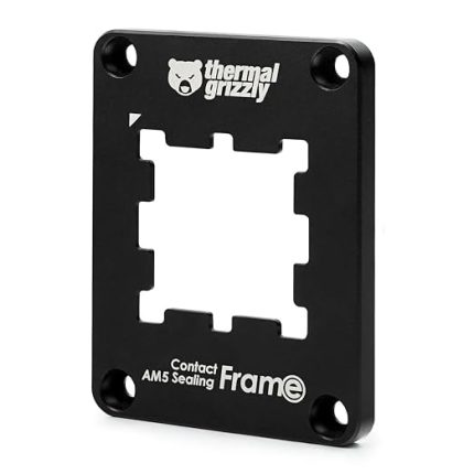 Grizzly AM5 Kontak Sızdırmazlık Çerçevesi - Temas Çerçevesi ve CPU Koruma Kombinasyonu - Temas Basınç Noktalarını Optimize Eder ve Bileşenleri Korur - AMD Ryzen 7000 CPU'lar için | Eloksallı Alüminyum, AMD Ryzen 7000 AM5'e uyar, Stok SAM Değiştirir, Silikon Köpük Kakma Dahildir
