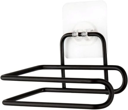 Home Yapışkanlı Metal Kağıt Havluluk & WC Kağıtlığı – Deliksiz, Mat Siyah, Paslanmaz Çelik, Duvara Monte, Şık ve Dayanıklı, Mutfak ve Banyo İçin Pratik Kullanım (Wc Kağıtlığı)
