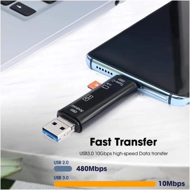 A-5068 Type-C To USB 3.0 Flash Otg Veri Aktarım Sd Tak Çalıştır Kart Okuyucu Çevirici x 2 Adet - Görsel 4