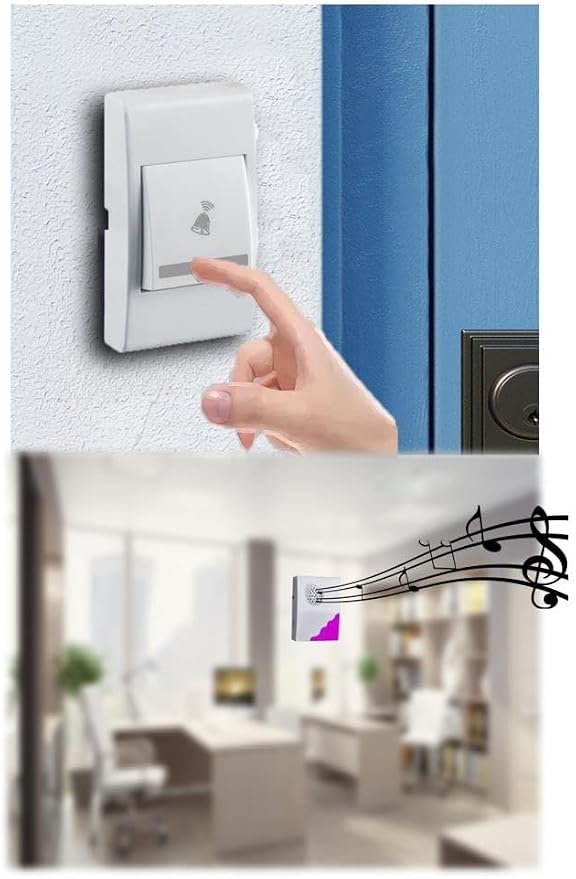 Uzaktan Kumandalı Zil Seti - Kablosuz Kapı Zili Wireless 36 Melodi - Görsel 3