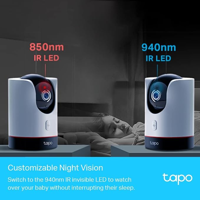 C225, 2K QHD Wi-Fi Güvenlik Kamerası, Yapay Zeka Desteği, Hareket Tespit ve Takibi, 360°, Renkli Gece Görüşü, Çift Yönlü Sesli İletişim, Bulut/Yerel Depolama, Bebek Ağlaması Tespiti - Görsel 4