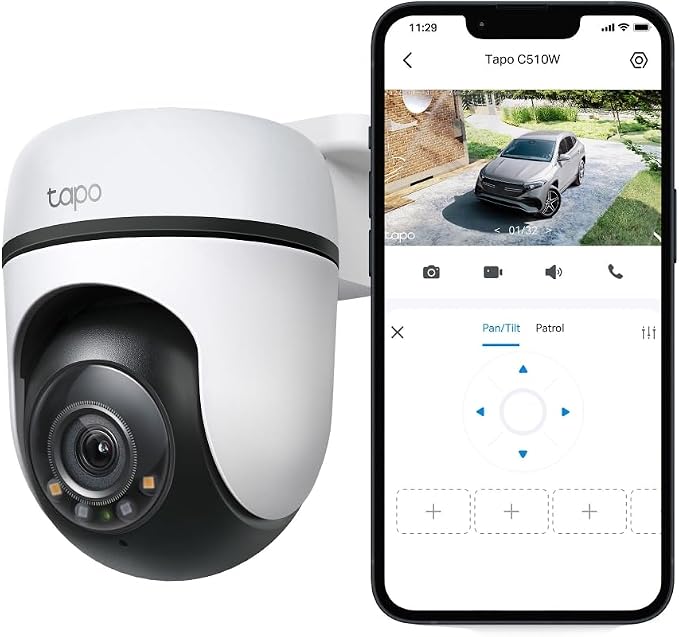 C510W, 2K Dış Mekan Wi-Fi Güvenlik Kamerası, Hareket Tespit/Takibi, 360°, IP65 Su Geçirmez, Renkli Gece Görüşü, Çift Yönlü Ses, Bulut/Yerel Depolama, Sesli ve Işıklı Alarm - Görsel 2