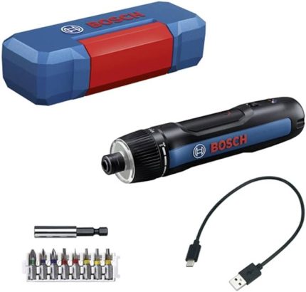 Professional Bosch Professional GO 3 Akülü Vidalama Makinesi (USB Cable A-C, 8 pcs screwbits, Extender, Case)
