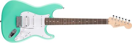 by Fender Debut Collection HSS Stratocaster elektro gitar, Laurel klavye, beyaz vuruş tahtası, deniz köpüğü yeşili | Starter elektro gitar, HSS manyetikler, saten üretan kaplama, ücretsiz dersler dahil, 2 yıl garanti, çocuklar ve yetişkinler