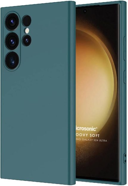 Samsung Galaxy S25 Ultra Kılıf Groovy Soft Koyu Yeşil [Galaxy S25 Ultra ile Uyumlu Kılıf - Koyu Yeşil]