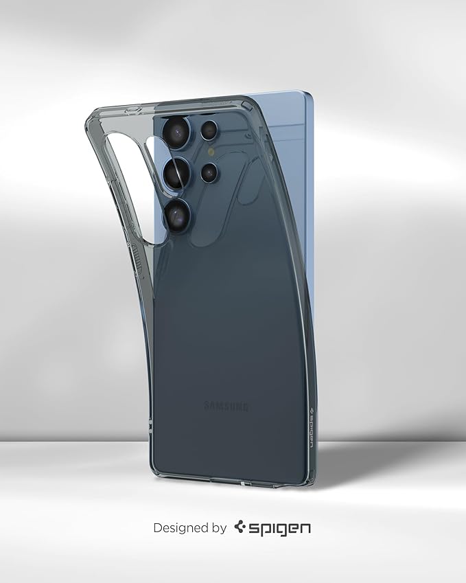 Galaxy S25 Ultra ile Uyumlu Kılıf Liquid Crystal Sararmaya Dayanıklı ince Gri Şeffaf Kapak - ACS08949 (Spigen TR Garantili) - Görsel 3