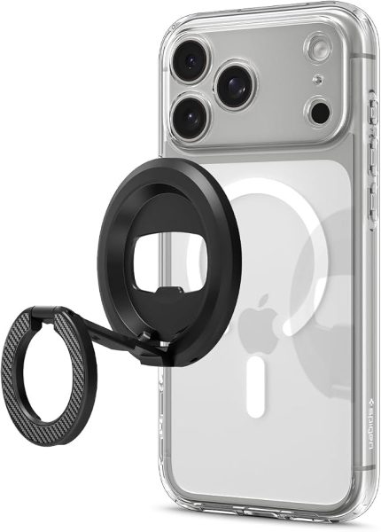 MagSafe Destekli Modeller ile Uyumlu Telefon Tutucu Halka O-Mag Mag Fit Ring Siyah - AMP08822 (Spigen TR Garantili)