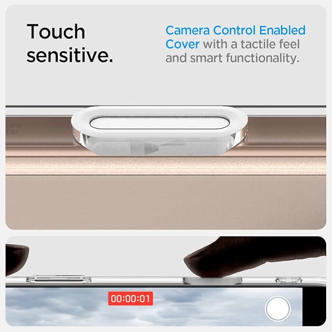 iPhone 16 Pro ile Uyumlu MagSafe Kılıf Ultra Hybrid T Mag Fit Kamera Kontrol Sararmaya Dayanıklı Beyaz Şeffaf Kapak - ACS08512 (Spigen TR Garantili) - Görsel 3