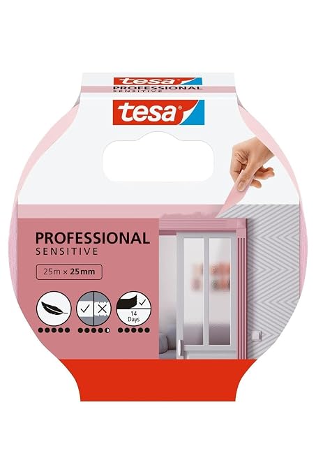 Profesyonel Maskeleme Bandı, Hassas Yüzeyler Için, Keskin Kenar Boya Bandı, 25mx25mm - Görsel 2