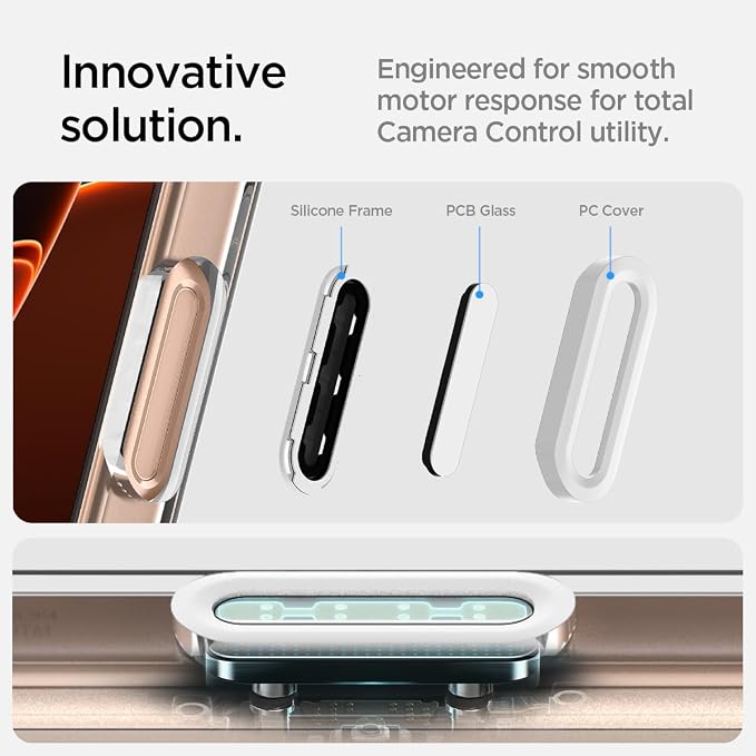 iPhone 16 Pro ile Uyumlu MagSafe Kılıf Ultra Hybrid T Mag Fit Kamera Kontrol Sararmaya Dayanıklı Beyaz Şeffaf Kapak - ACS08512 (Spigen TR Garantili) - Görsel 5